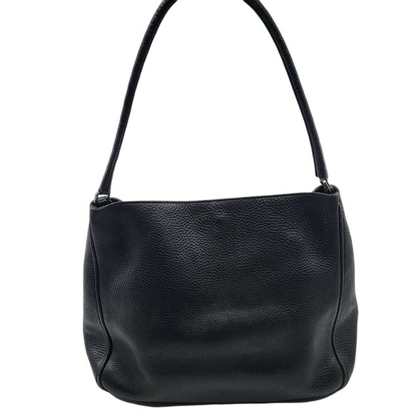 Jil Sander Handbags - Jil Sander Womens Black Soft Leather Shoulder Minimalist Bag Purse Medium Italy